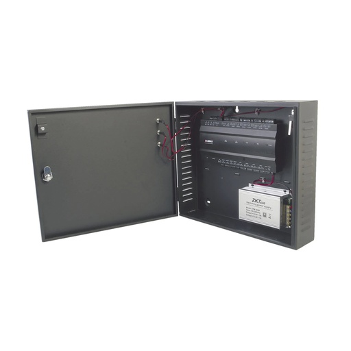 [inBio260 Pro Box] Acceso biométrico de dos puertas y cuatro vías / Paquete del panel de control con fuente de alimentación y Carcasa de metal / Firmware: Push / SDK / CPU: CPU de 32 bits a 400 MHz / RAM: 32 M / Memoria Flash: 128 M bits / Usuario: 30.000 / Búfer de eventos: 100,000 / Puerto del lector: wiegand de 4 * 26 bits y 4 * RS485 / lector / Comunicación: TCP / IP. Marca ZKTeco