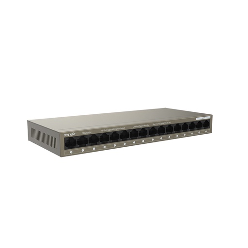 [TEG1016M] Switch TEG1016G, 16 puertos Gigabit Ethernet, montaje en escritorio, Tenda.