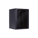 Gabinete abatible 18U, 550mm de profundidad, con puerta frontal de vidrio, marca Linkbasic 