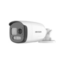 Cámara bala Turbo ColorVu 24 horas a color, lente fijo 2.8m, 2 Mpx, IP67,  OSD, WDR, 4 híbrido, sirena y luz strobe, iluminación 40 mts con luz blanca, incluye microfono y altavoz marca Hikvision