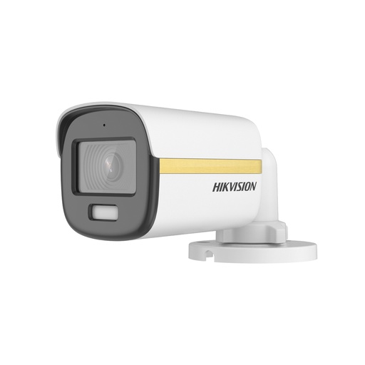 [DS-2CE10DF3T-PFS] Cámara Turbo tipo bala Color Vu, con audio , resolución 1080P, imagen a color 24/7, lente fijo, iluminación LED de 20 mts, 4 Hibrida, IP67, 12V. marca Hikvision