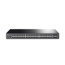 Switch JetStream de TP-Link, 48 puertos Gigabit, 4 puertos SFP 1.25Gbps, para montaje en rack.