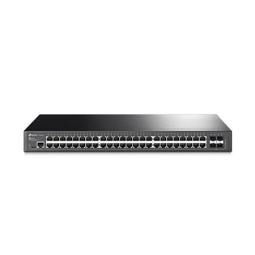 [TL-SG3452] Switch JetStream de TP-Link, 48 puertos Gigabit, 4 puertos SFP 1.25Gbps, para montaje en rack.