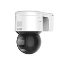 Cámara PTZ IP ColorVu, resolucion 4 Mpx, zoom 16x digital, movimiento de 350°, WDR, analisis de deteccion de humano y vehiculo, captura de rostros, color las 24 horas, audio en dos vias, 30m. Marca Hikvision