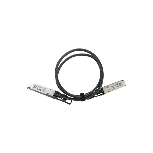 [Q+DA0001] Cable de conexión directa QSPF+, conectorizado con puerto SFP28 en ambos extremos, longitud 1 metro, marca Mikrotik