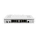 Cloud Core Router, CPU 4 núcleos, 16 puertos Gigabit Ethernet, 2 puertos SFP+, Enfriamiento Pasivo, marca Mikrotik