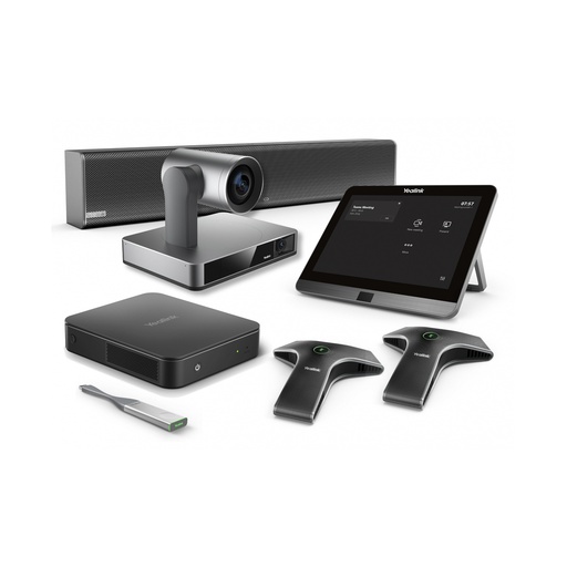 [MVC860-C2-211] Sistema de video conferencia Yealink para salas de conferencia medianas, versión Microsoft Teams nativo, incluye 1 cámara y accesorios de audio y montaje.