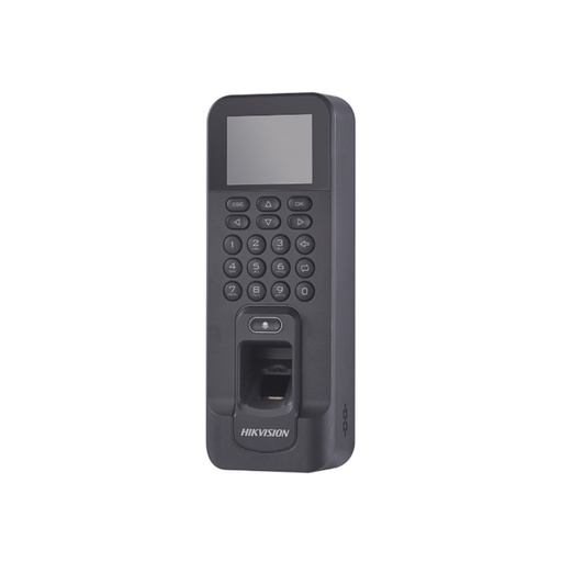 [DS-KAS261] Kit de control de acceso todo incluido con lector de huellas y tarjetas DS-K1T804EF, incluye electroimán de 600 lbs botón de salida y montajes Z - L, marca Hikvision