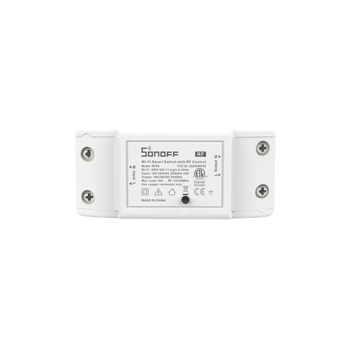 [RFR2] SONOFF RFR2 - Interruptor inteligente, 1 gang, 100-240V AC 50/60Hz, 10A/2200W/Total, WiFi, RF 433MHz.