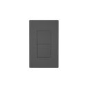 Interruptor de pared inteligente doble, botones físicos, 100-240VAC, Wi-Fi, negro, marca Sonoff.