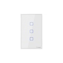 SONOFF TX - Interruptor de pared inteligente con botones touch, 3 gang, 100-240V AC 50/60Hz, 6A/Total, WiFi, RF 433MHz.