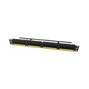 Patch Panel cargado de 24 puertos 110 , Categoria 6A TechChoice, 1RU, plano, color Negro, marca Ortronics.