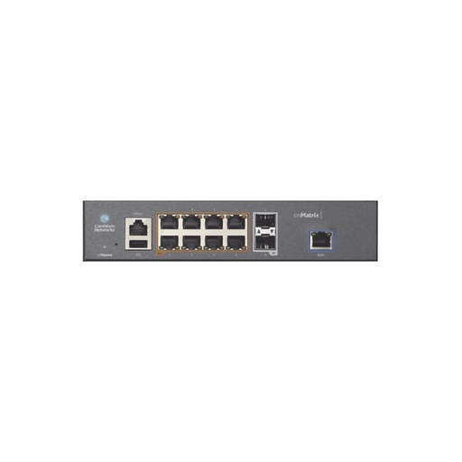 [MX-EX1010PxA-0] Switch Cambium cnMatrix de 8 puertos PoE 802.3af/at y 1 SFP, 75 W, administrable Capa 2