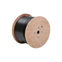 Cable UTP categoría 6 para exterior 305 mts., 4 pares 23 AWG CCA, chaqueta PE color negro, con gel, marca Nextlink.