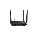 Router AC6 Wi-Fi doble banda 1167 Mbps, 2.4 GHz - 5 GHz, puertos: 1 WAN FE, 3 LAN FE,  tecnología MU-MIMO y Beamforming+, antenas: 4x6dBi, marca Tenda.
