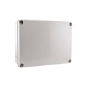 Caja plástica de registro 22x30x12 cms., IP65 con sellos de goma, color Ivory, marca Tibox.