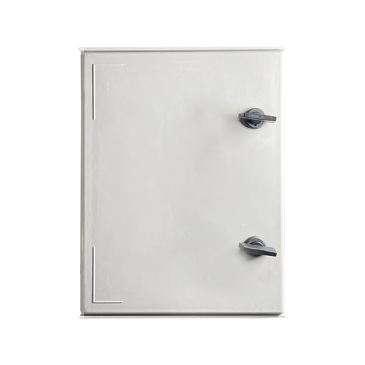[TIP 430] Gabinete de polyester para montaje en pared, puerta solida con chapa, de 40x30x20cms., IP65, anti corrosión y humedad, color gris, marca Tibox.