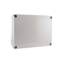 Caja plástica de registro 19x24x9 cms., IP65 con sellos de goma, color Ivory, marca Tibox.
