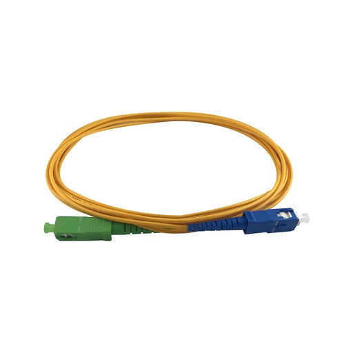 [GCF-0151] Patch cord fibra óptica SM SC/APC a SC/UPC simplex 3mt 3mm, marca Nextlink