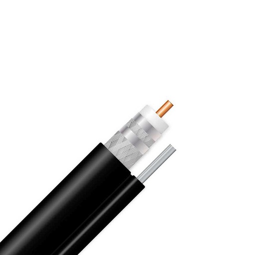 [GCOAX-007] Cable coaxial rg-11 cuadra shield con mensajero