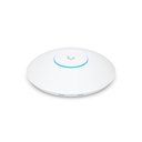 Access Point Wi-Fi 7 Unifi Profesional, alto rendimiento, triple banda 2.4, 5 y 6 GHz 6 streams espaciales, Uplink 2.5 Gbps, PoE+, +300 clientes montaje en techo, 140 m², marca Ubiquiti.