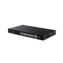 Switch PoE extendido TEG1128P-24-410W, puertos: 24 GE PoE, 2 GE RJ45,2 SFP, 410 watts, montaje en rack, 4 modos de operación, marca Tenda.