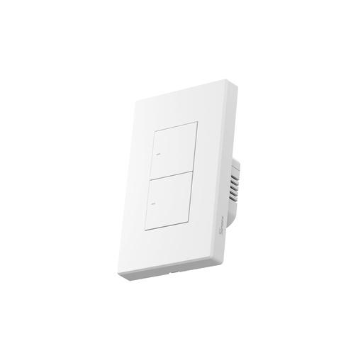 [M5-2C-120W] Interruptor inteligente Matter, doble de pared, 100-240 VAC 10A WiFi color blanco, marca Sonoff.