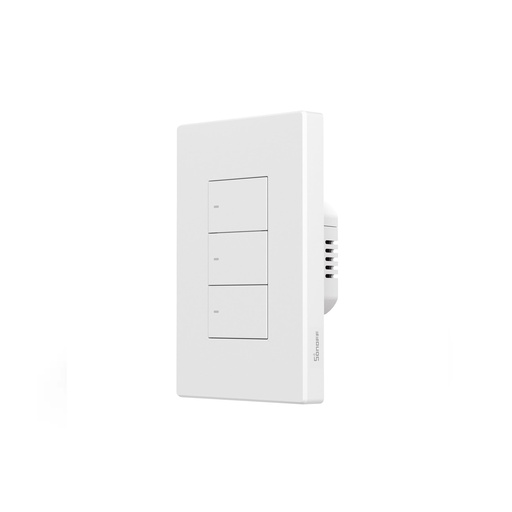 [M5-3C-120W] Interruptor inteligente Matter, triple de pared, 100-240 VAC 6A WiFi color blanco, marca Sonoff.