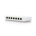Switch Unifi USW-Ultra-60W, capa2, 8 puertos GbE PoE (1 in y 7 out), 202W con adaptador AC, gestionado con Unifi network, marca Ubiquiti.