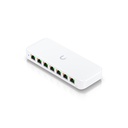 Switch Unifi USW-Ultra, capa2, 8 puertos GbE PoE (1 in y 7 out), 42W máximo, gestionado con Unifi network, marca Ubiquiti.
