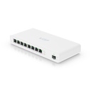 Switch UISP para aplicaciones MicroPoP, 8 puertos GbE RJ45, PoE pasivo, marca Ubiquiti.