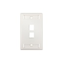 Placa de 2 posiciones para conector Keystone, color blanco, marca Ortronics