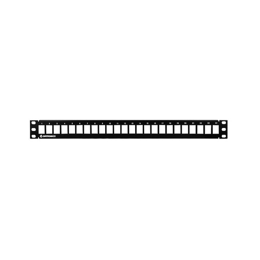 [OR-SPKSU24] Patch Panel vacio de 24 puertos, 1RU, plano, color negro, marca Ortronics