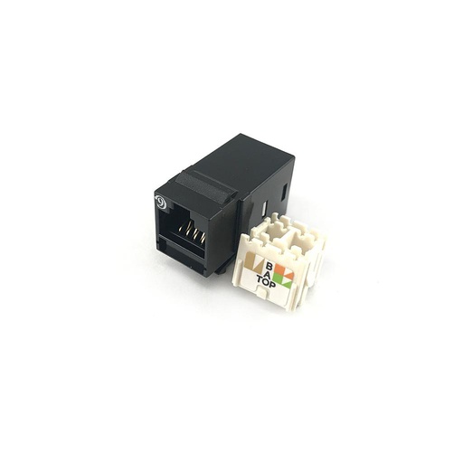 [OR-KT2J6-00] Dado TechChoice certificable, Categoria 6, negro, tipo Keystone, marca Ortronics