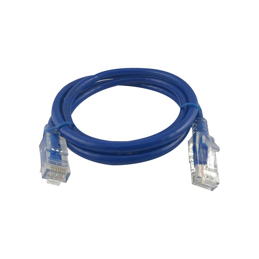 [CAA01-UC5E-1-B] Patch cable categoría 5E 1m azul, marca Linkbasic