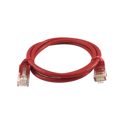 [CAA01-UC5E-1-C] Patch cable categoría 5E 1m rojo, marca Linkbasic