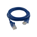 Patch cable categoría 5E 2m azul, marca Linkbasic