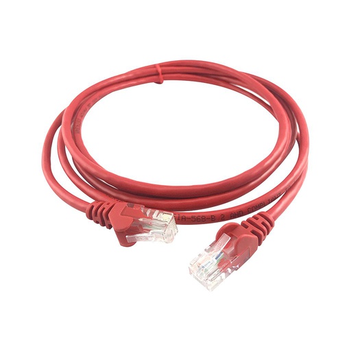 [CAA01-UC5E-2-C] Patch cable categoría 5E 2m rojo, marca Linkbasic