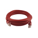 Patch cable categoría 5E 7m, rojo, marca Linkbasic