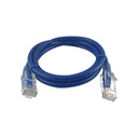 Patch cable categoría 6 1m azul, marca Linkbasic