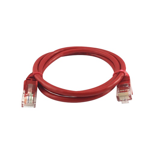 [CAA01-UC6-1-C] Patch cable categoría 6 1m rojo, marca Linkbasic