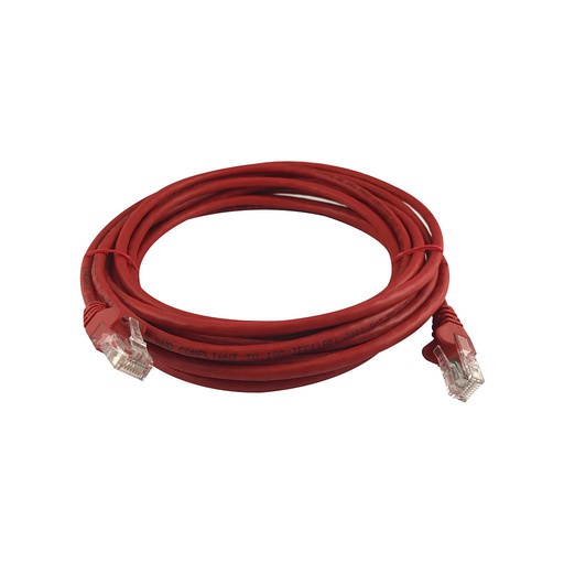 [CAA01-UC6-5-C] Patch cable categoría 6 5m rojo, marca Linkbasic