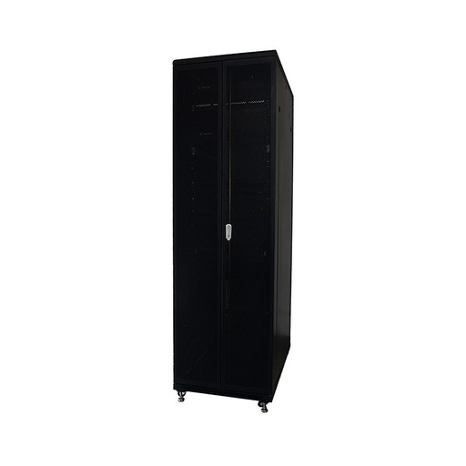[NCB32-68-DFA-C] Gabinete de Piso, 32 RMS 800mm de Profunidad, color negro, puerta frontal metálica con grid, marca Linkbasic