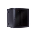 Gabinete 12 RMS 550mm de profundidad, abatible, color negro, marca Linkbasic