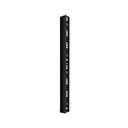 Organizador de cableado vertical, 200 cm*8cm*8cm, PVC, Color negro, marca Nextlink