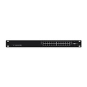 Switch EdgeMax administrable de 24 puertos Gigabit con PoE+/PoE pasivo 24V + 2 puertos SFP, marca Ubiquiti