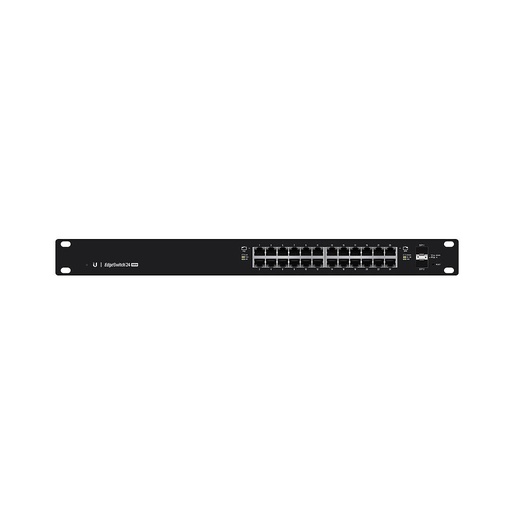 [ES-24-250W] Switch Edgemax Administrable De 24 Puertos Gigabit Con PoE+/PoE Pasivo 24V + 2 Puertos SFP, 250W, marca Ubiquiti