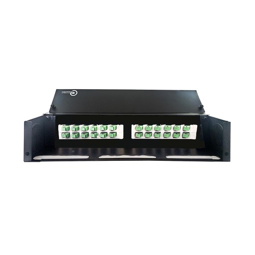 [3C-ODF-S24-APC] Organizador para fibra óptica (ODF) para rack 24 puertos SC/APC, marca Nextlink