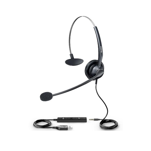 [YHS33-USB] Diadema para teléfonos de escritorio, con puerto USB, marca Yealink