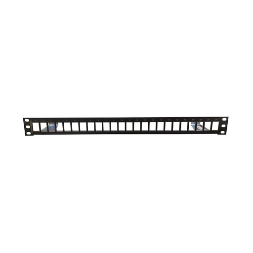 [OR-PHDTKSU24] Patch Panel Blindado vacio de 24 puertos, 1RU, plano, color negro, marca Ortronics